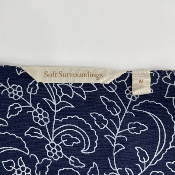 Womens Soft Surroundings Tangier Tunic Top Chevron Stripe Beaded Neck Medium - Picture 6 of 7